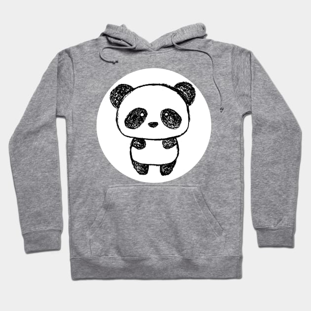 Cute Baby Panda Drawn with Charcoal #3 - 1000Pandas by Amanda Farrell Hoodie by 1000 Pandas